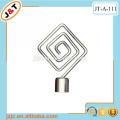 telescopic curtain rod with square metal decorative finials